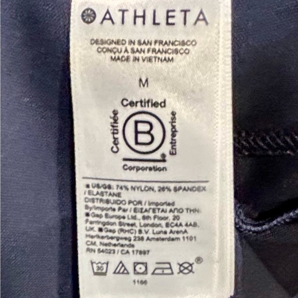 Athleta Midnight Blue Pants with Ankle Zipper Size Medium Like New - Picture 5 of 5